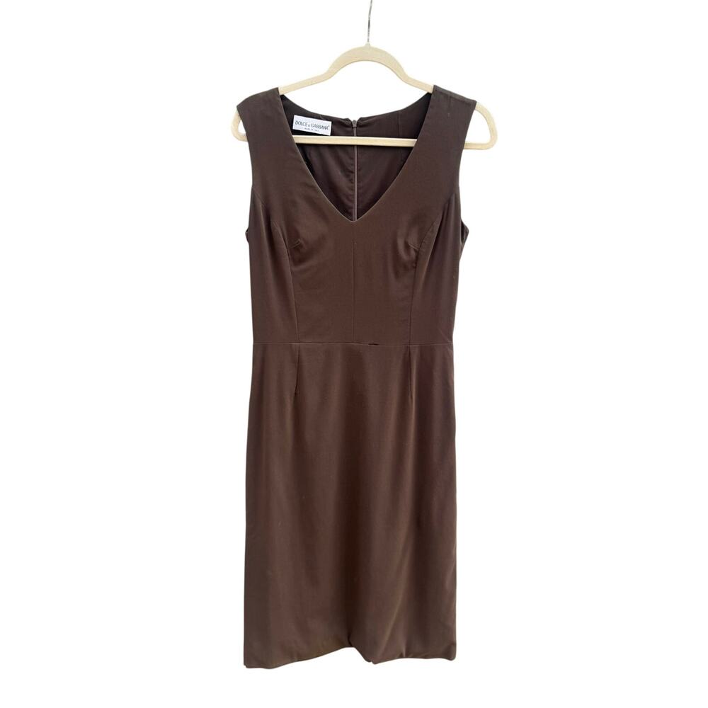 Dolce & Gabbana Brown Sheath Dress Cocktail Dress IT 40 US 6